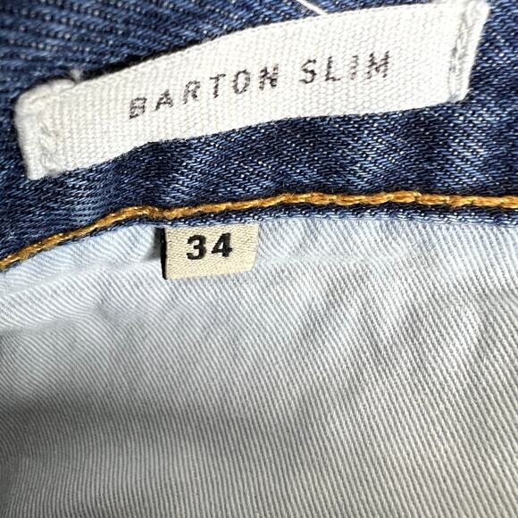 Imogene and Willie Barton Slim Denim Jeans 34 Mid Rise Medium Wash 100% Cotton - Picture 5 of 6
